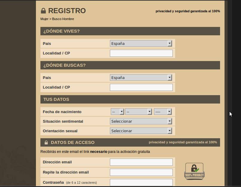 Completar registro casual club