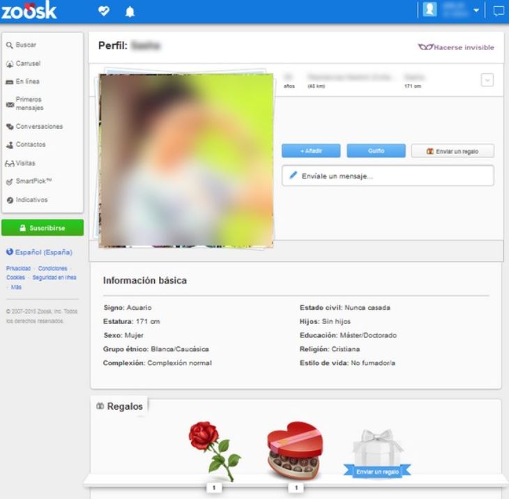 zoosk perfiles